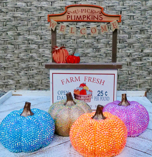 Glimmering Harvest Pumpkin- 3.5 Inches