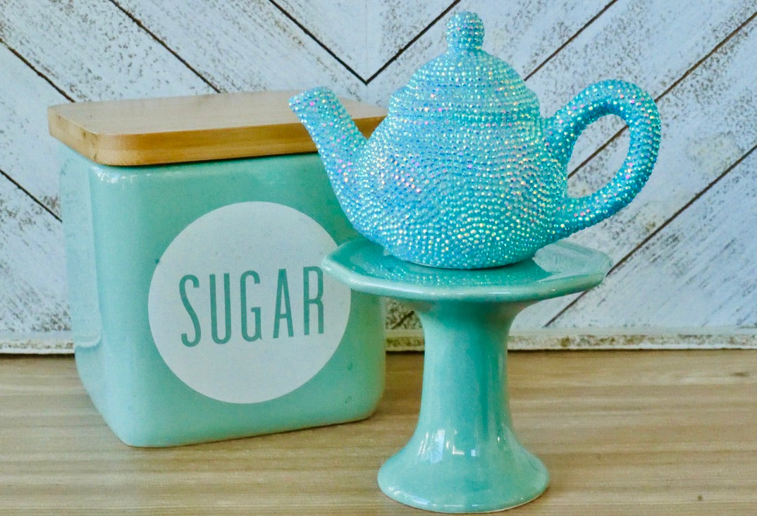 Mini Rhinestone Teapot Decoration