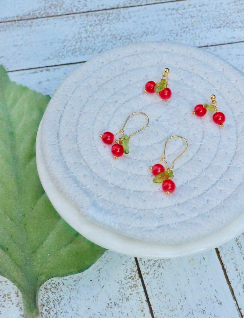 Cherry Drop Earrings