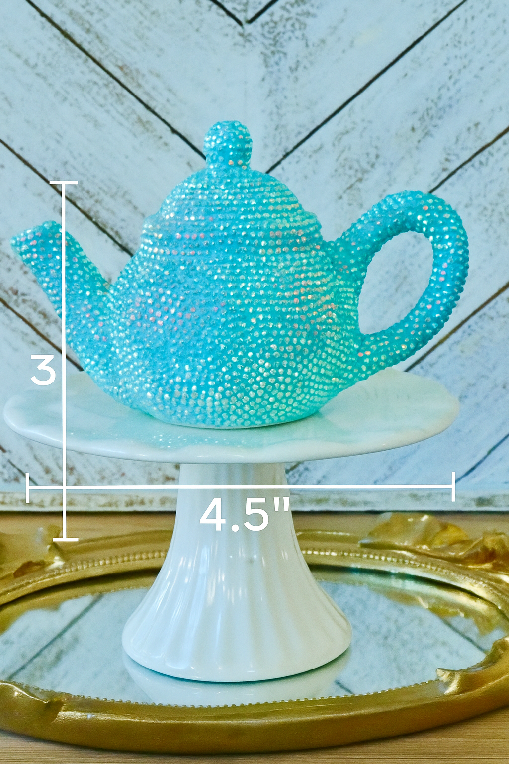Mini Rhinestone Teapot Decoration
