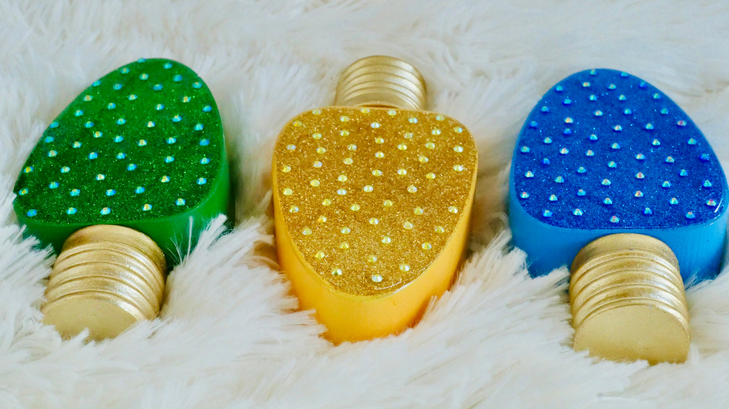 Rhinestone Christmas Bulb Tabletop Decoration