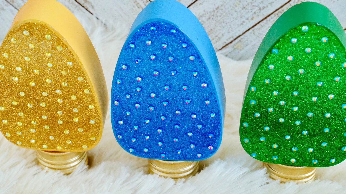 Rhinestone Christmas Bulb Tabletop Decoration