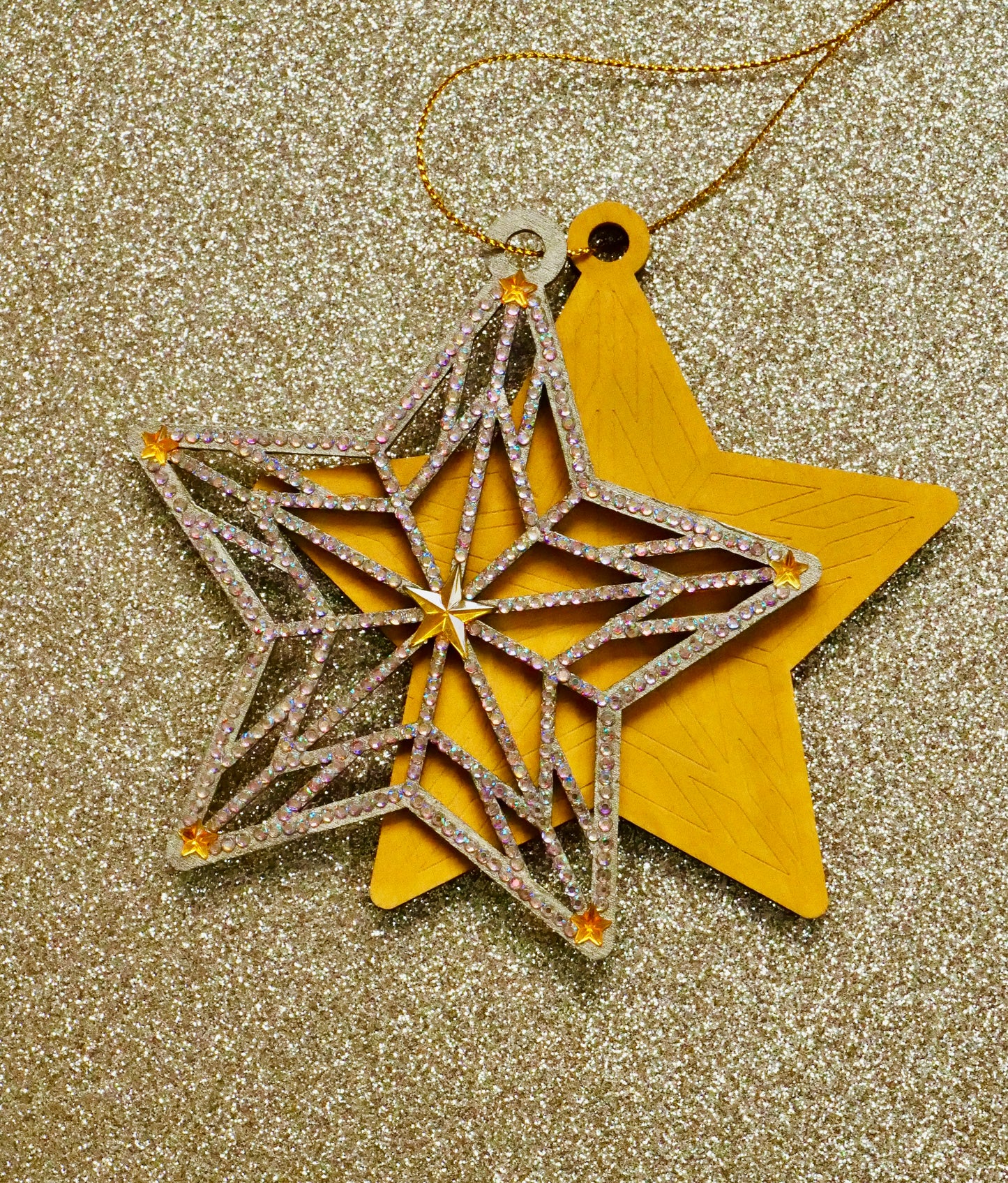 Rhinestone Star Ornament – Sparkly Christmas Tree Decor