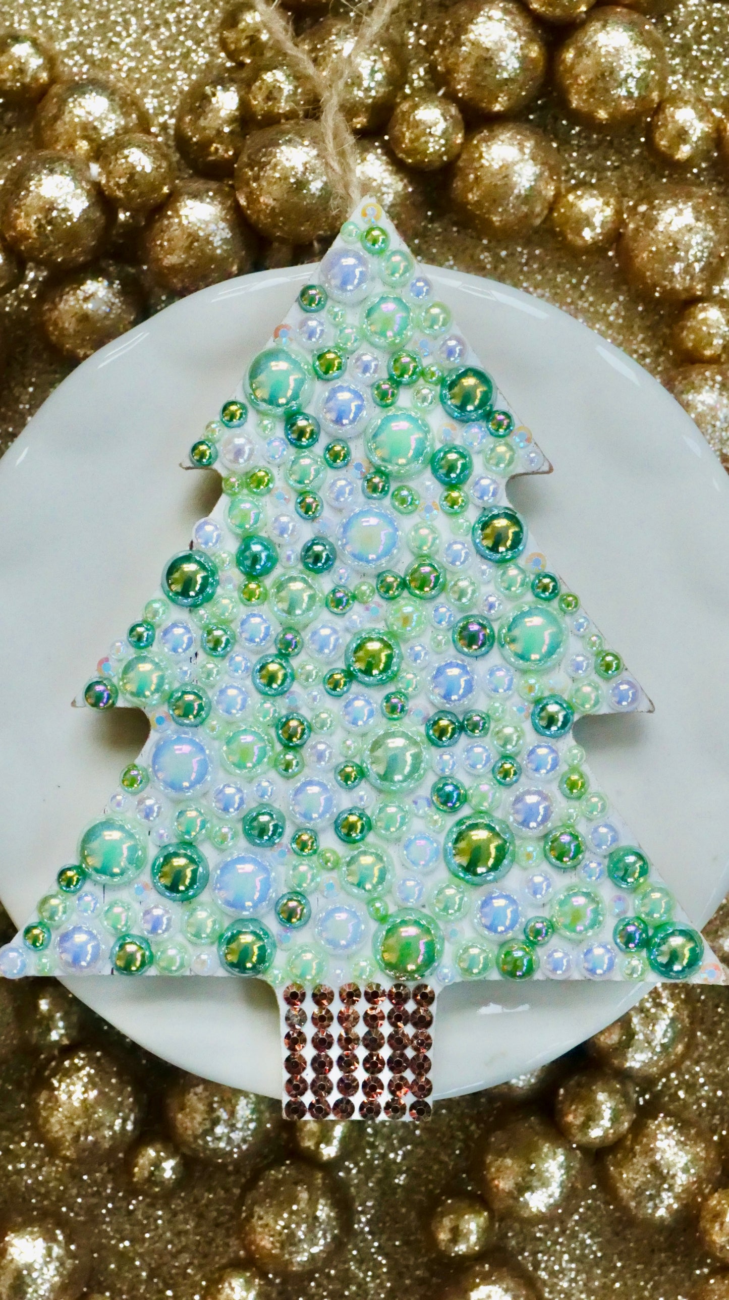 Christmas Tree Rhinestone Ornament – Sparkly Holiday Décor